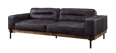 Silchester - Sofa - Antique Ebony Top Grain Leather.