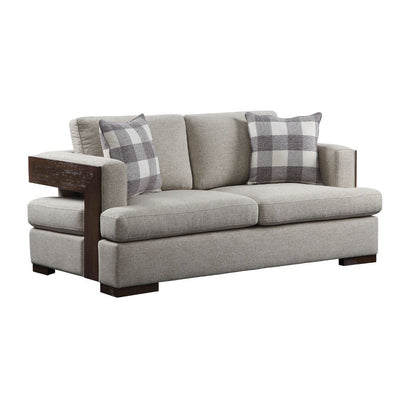 Niamey - Loveseat - Fabric & Walnut - Grand Furniture GA