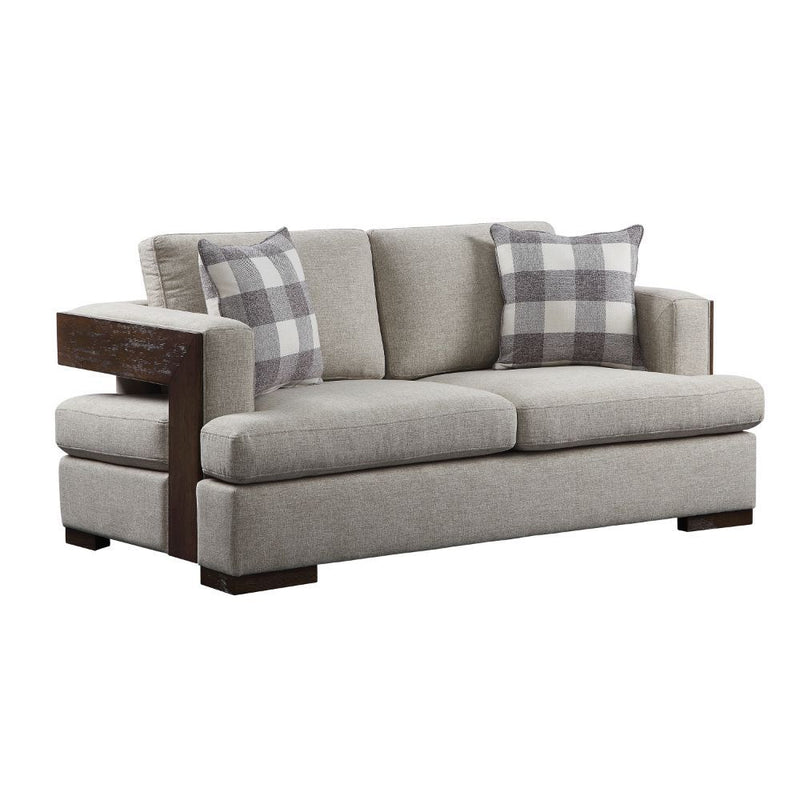 Niamey - Loveseat - Fabric & Walnut - Grand Furniture GA