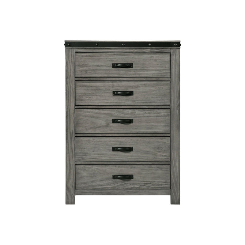 Wade - 5-Drawer Chest - Black Finish - Accent Chests - Grand Furniture GA