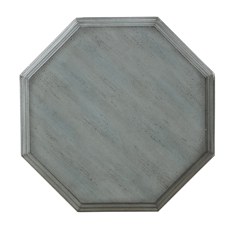 Idalia - Octagonal Accent Table - Blue / Gray