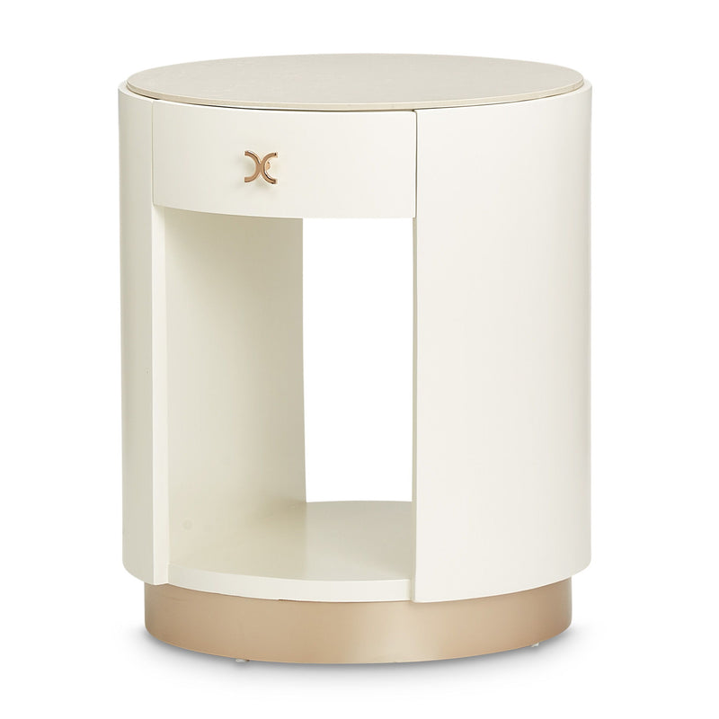 La Rachelle - Round End Table - Champagne