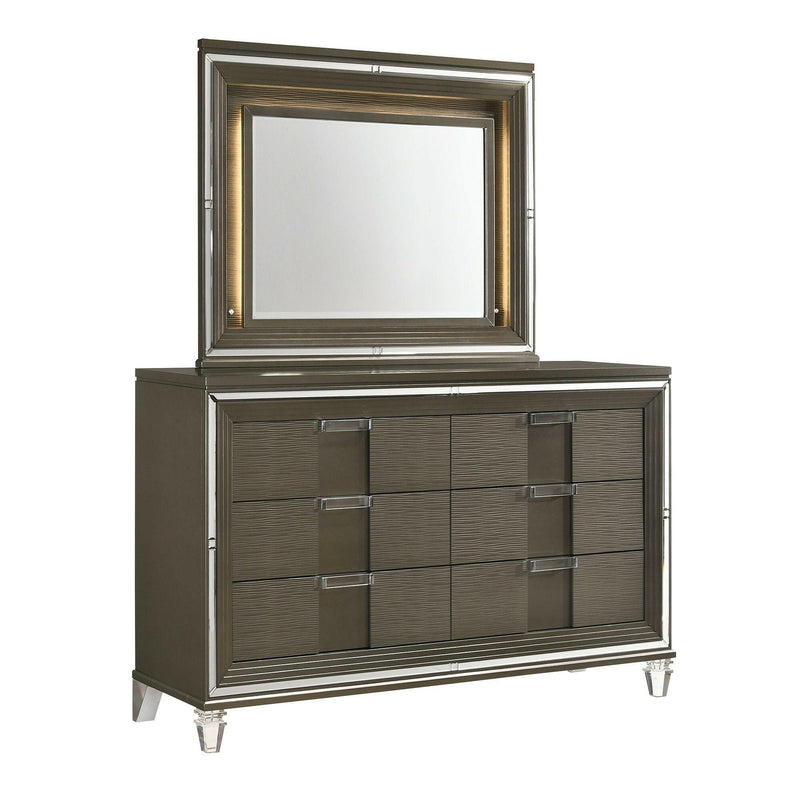 Twenty Nine - 6-Drawer Dresser With Mood Lighting Mirror - Dresser & Mirror - Grand Furniture GA