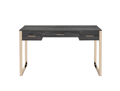 Perle - Vanity Desk - Champagne Gold & Black Finish - Grand Furniture GA