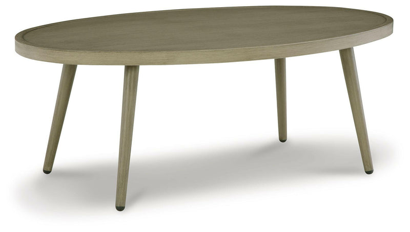 Swiss Valley - Beige - Oval Cocktail Table.