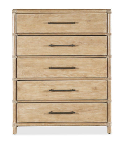 Retreat - Pole Rattan Five-Drawer Chest