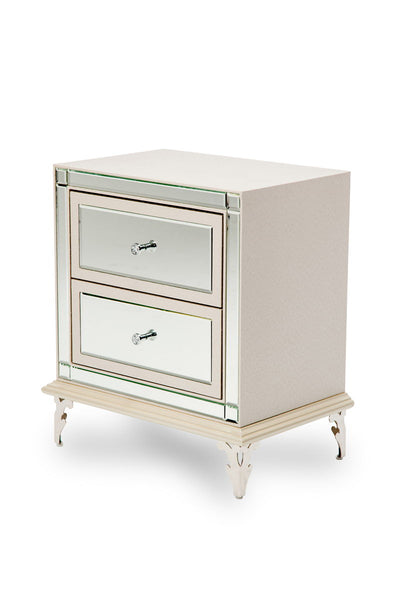 Hollywood Loft - Upholstered Nightstand - Frost.