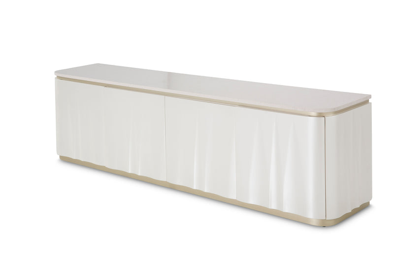 London Place - Media Cabinet - Creamy Pearl