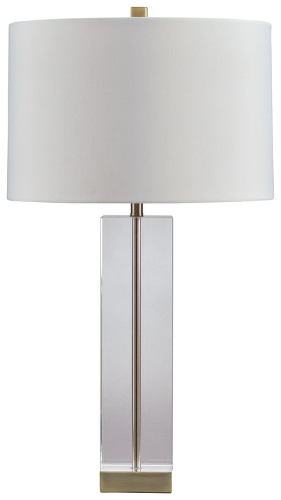 Teelsen - Clear / Gold Finish - Crystal Table Lamp.