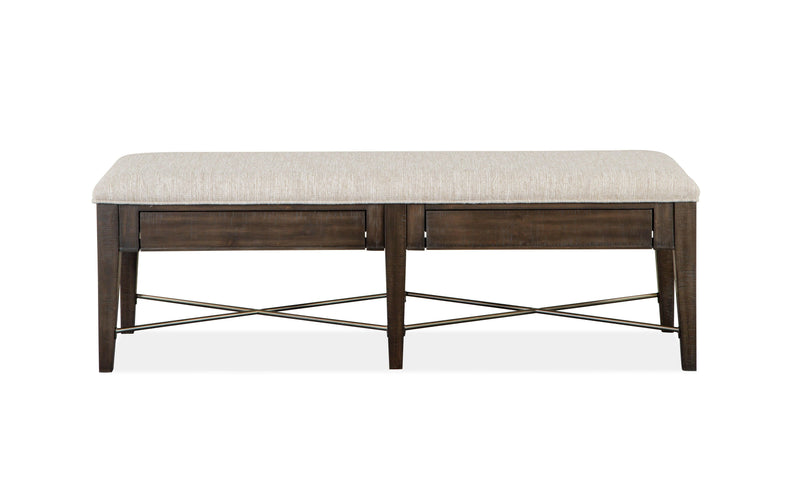 Westley Falls - Bench With Upholstered Seat - Graphite