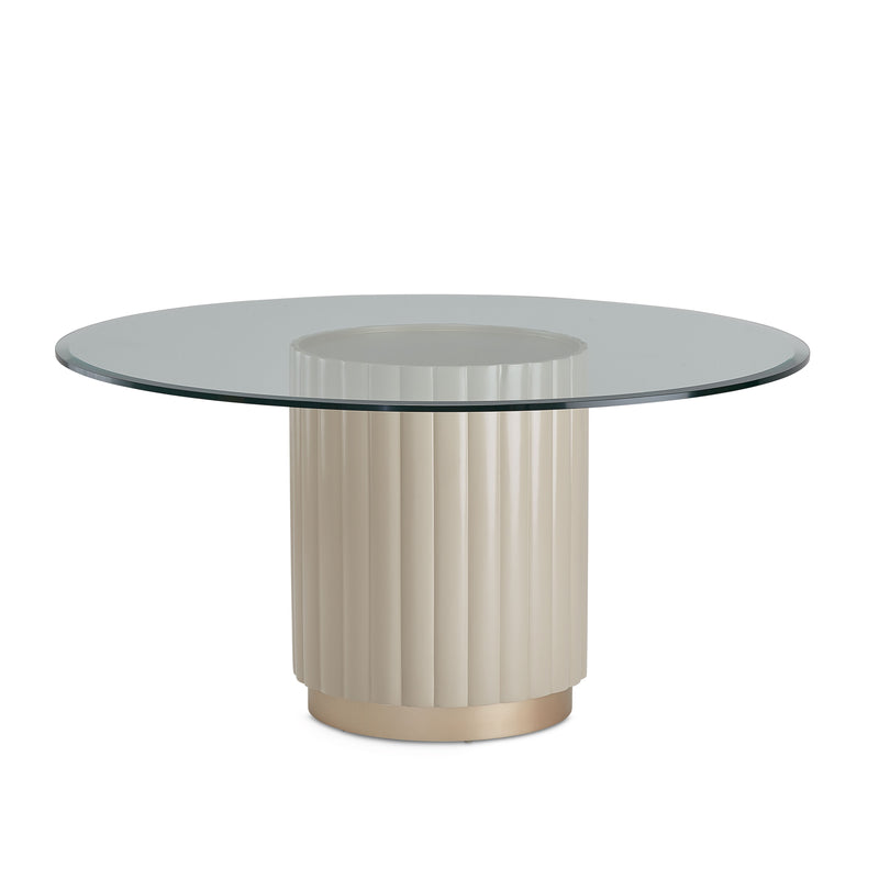 Malibu Crest - Round Dining Table - Chardonnay