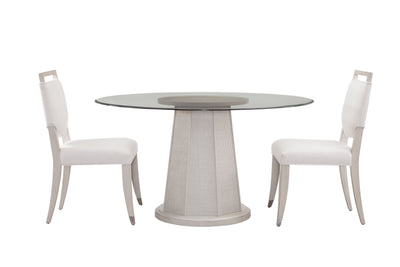 Korey - Round Dining Table - White Wash