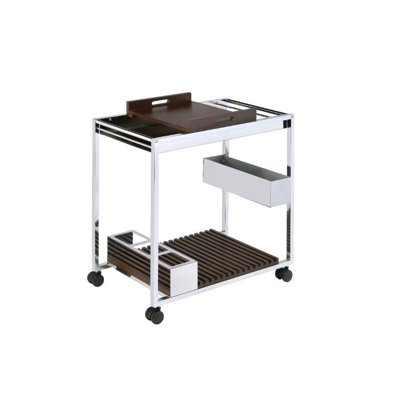 Lisses - Serving Cart - Chrome - Grand Furniture GA