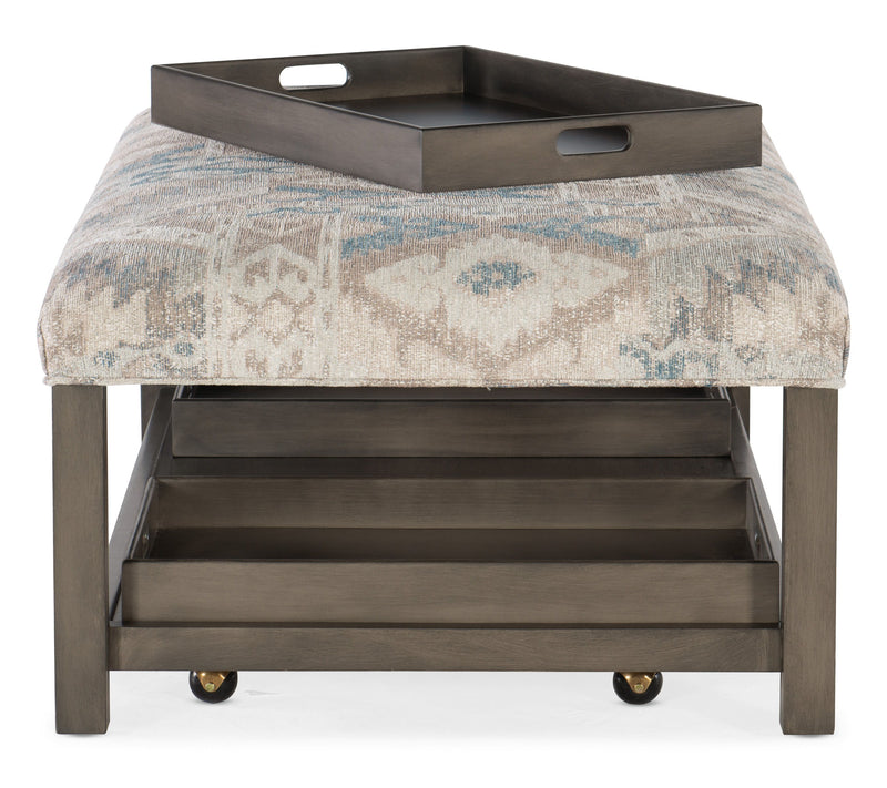 Hollis - Rectangle Non-Tufted Tray Ottoman