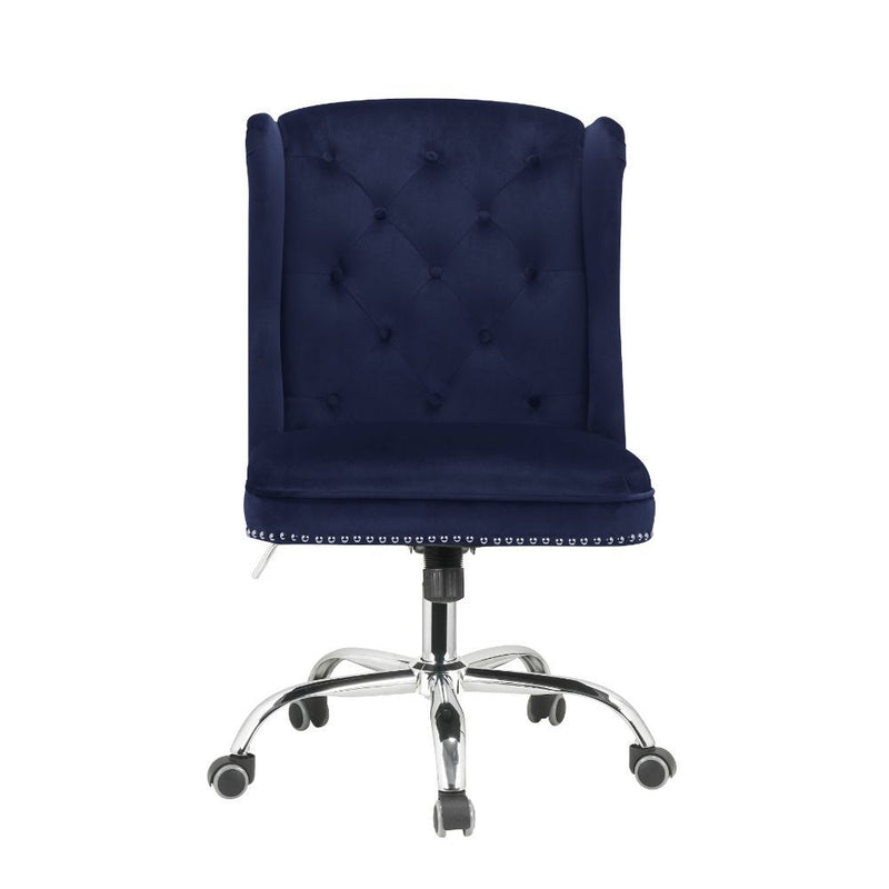 Jamesia - Office Chair - Midnight Blue Velvet - Grand Furniture GA