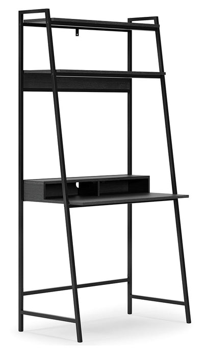 Yarlow - Black - Home Office Desk And Shelf.