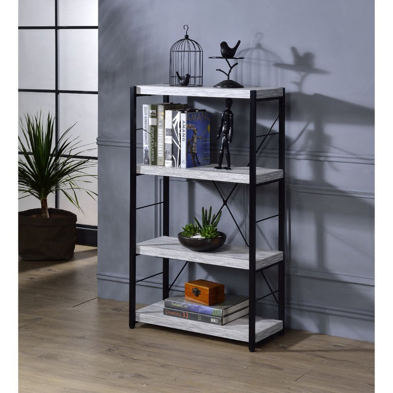 Jurgen - Bookshelf - Antique White & Black - Grand Furniture GA