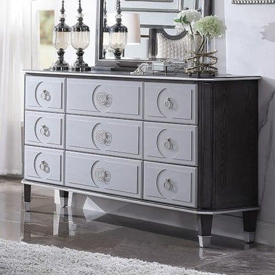 House - Beatrice Dresser - Charcoal & Light Gray Finish - Grand Furniture GA
