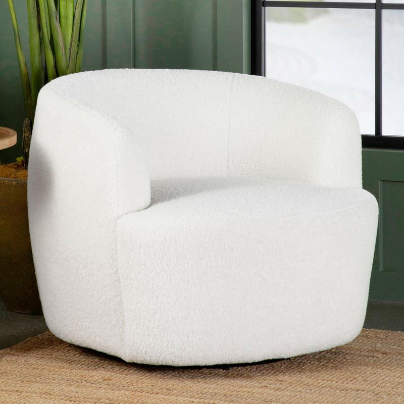 Hudson - Upholstered Swivel Chair - Natural.