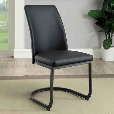 Saskia - Side Chair (Set of 2) - Dark Gray / Black - Grand Furniture GA