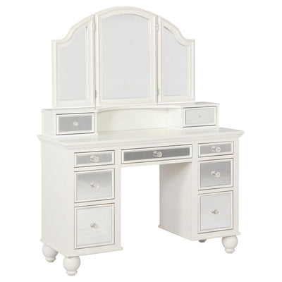 Reinhart - Reinhart 2 Piece Vanity Set - White And Beige - Grand Furniture GA