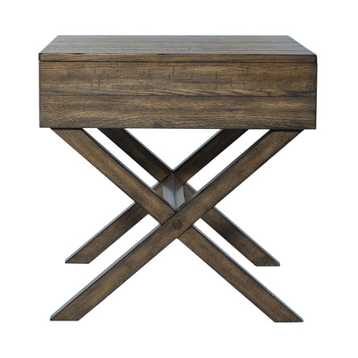 Lennox - Drawer End Table - Dark Brown