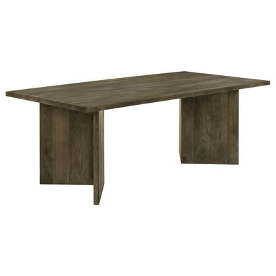 Tyler - Rectangular Double V-Leg Dining Table - Mango Brown.