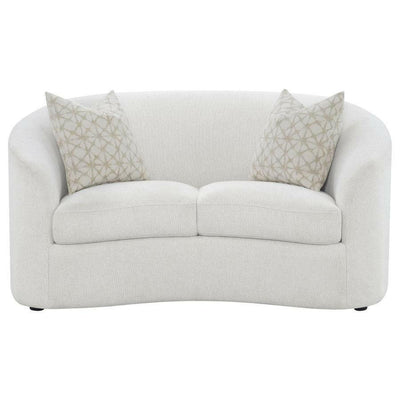 Rainn - Upholstered Tight Back Loveseat - Latte - Grand Furniture GA