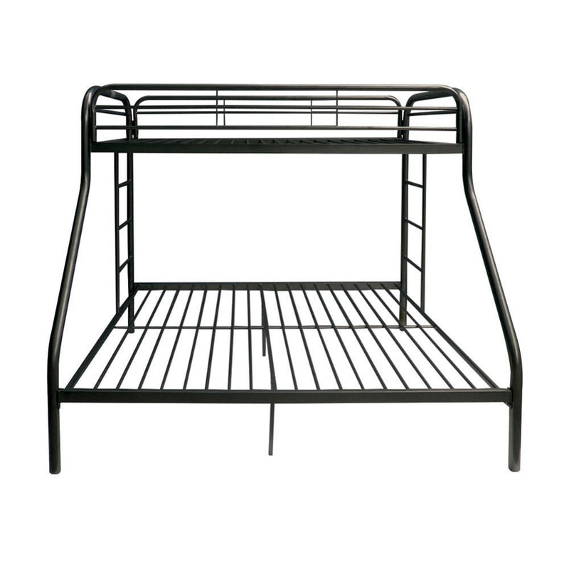 Bring home this Tritan bunk bed to let your kids enjoy personal space without compromising on style. Superior quality metal for durability, built-in side ladders for easy access, and full length guard rails for safety.