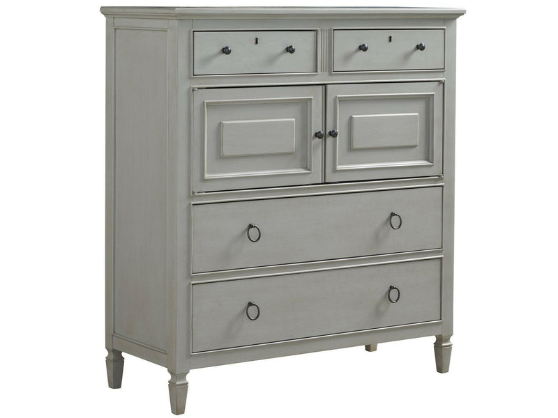 Summer Hill - French Gray - Dressing Chest - Pearl Silver.