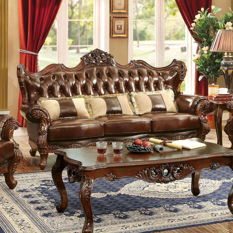 Jericho - Sofa - Brown / Dark Oak - Grand Furniture GA