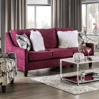 Jillian - Sofa - Plum / Ivory / White - Grand Furniture GA