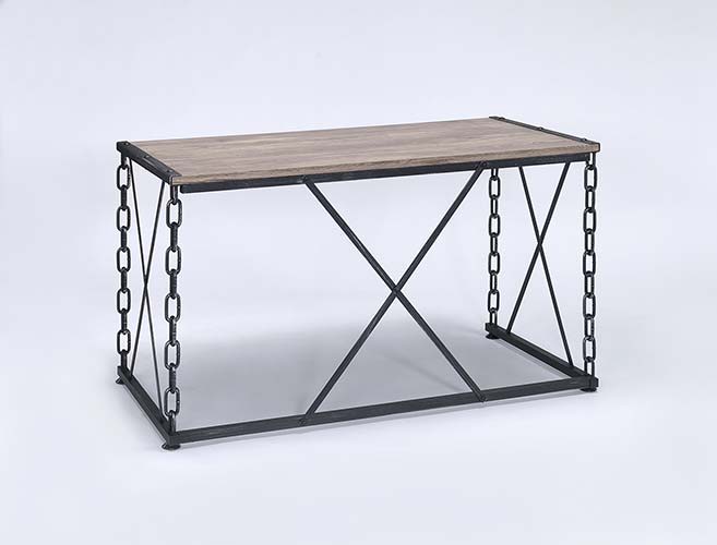 Jodie - Console Table - Rustic Oak & Antique Black Finish - Grand Furniture GA