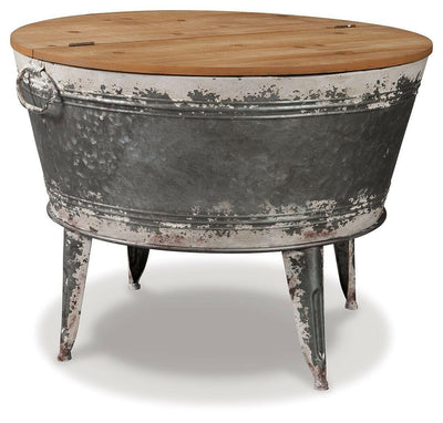 Shellmond - Metallic / Brown / Beige - Accent Cocktail Table.