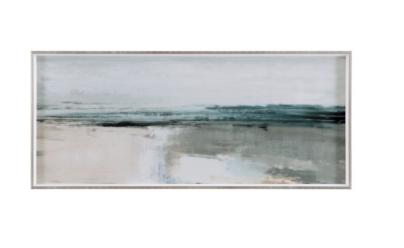 Moody Coast II - Framed Art - Light Blue