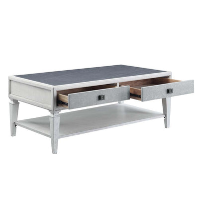 Katia - Coffee Table - Rustic Gray & Weathered White Finish - Grand Furniture GA