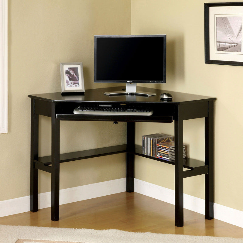 Porto - Corner Desk - Black - Grand Furniture GA