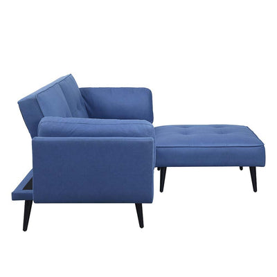 Nafisa - Sofa - Blue Fabric - Grand Furniture GA