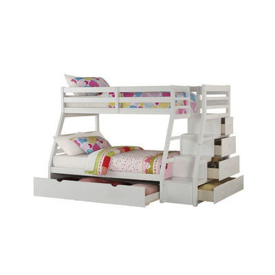 Jason - Twin Over Full Bunk Bed - White - 65".