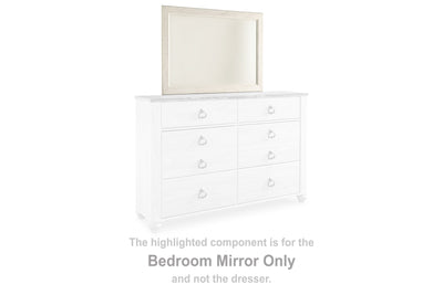 Willowton - Whitewash - Bedroom Mirror.