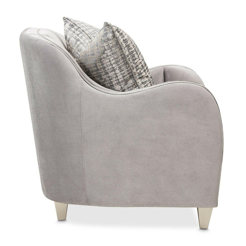 Roxbury Park - Velvet Matching Chair - Steel/Slate.