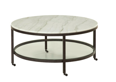 Whitman - Round Cocktail Table - White - Cocktail Tables - Grand Furniture GA