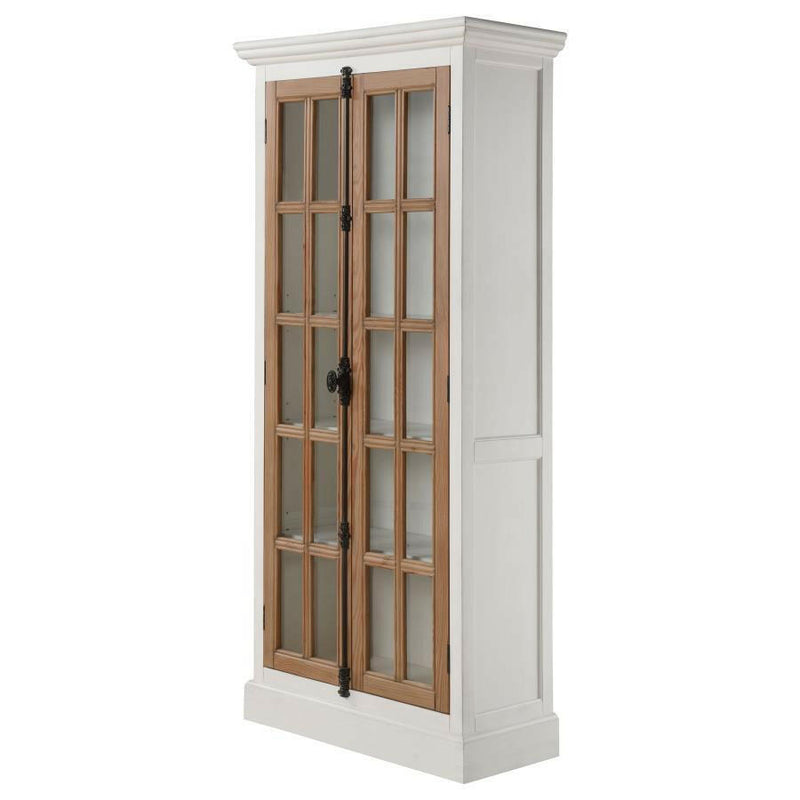 Tammi - 2-Door Tall Cabinet - Antique White And Brown - Grand Furniture GA