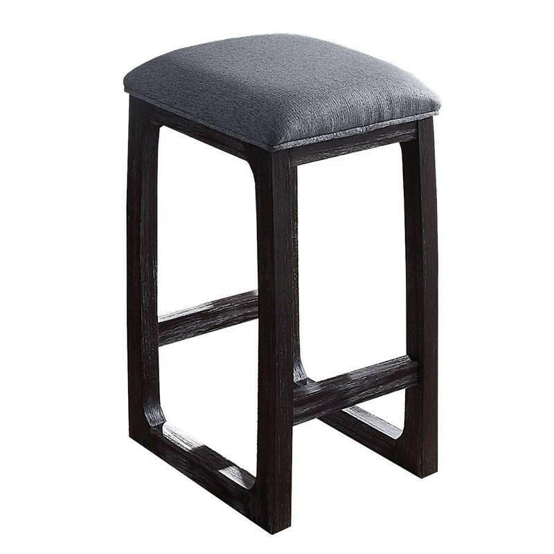 Razo - Stool - Fabric & Weathered Espresso - Grand Furniture GA