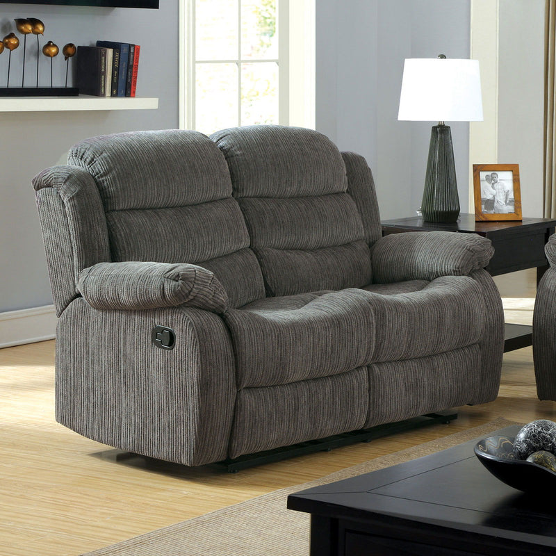 Millville - Loveseat With 2 Recliners - Gray - Grand Furniture GA