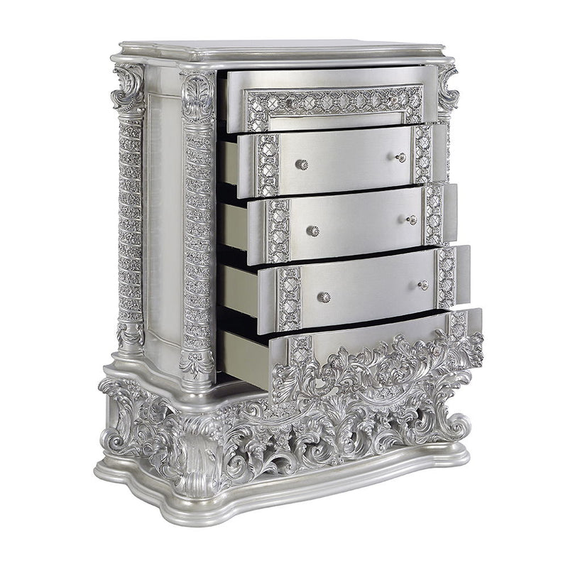 Valkyrie - Chest - PU, Light Gold & Gray Finish - Grand Furniture GA