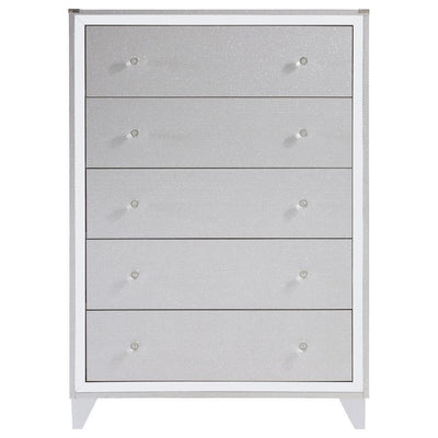 Larue - 5-Drawer Chest - Silver