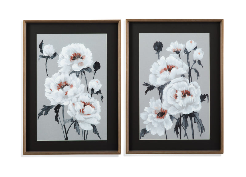 Peony Profusion I - Framed Print - Gray