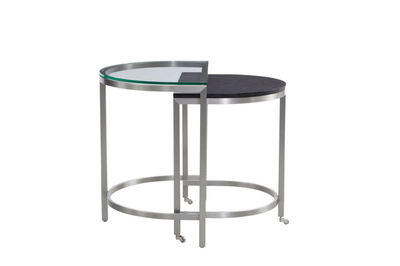 Hensley - Bunching End Table - Silver - Nesting Tables - Grand Furniture GA