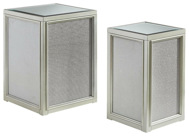 Traleena - Silver Finish - Nesting End Tables (Set of 2).